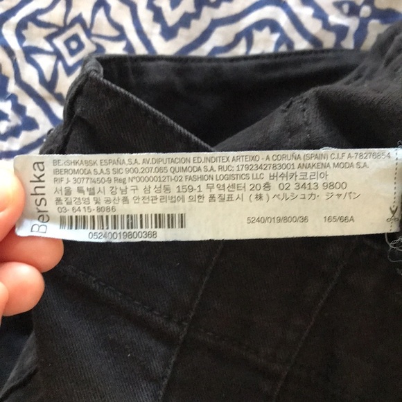 Bershka high waisted black denim Sz US 4 jeans - Picture 8 of 9